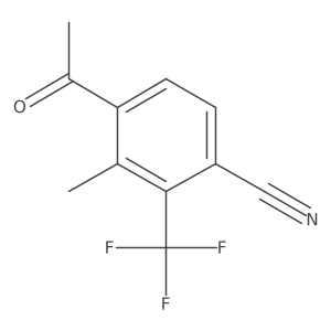 4-Acetyl-3-methyl-2-(trifluoromethyl)benzonitrile结构式