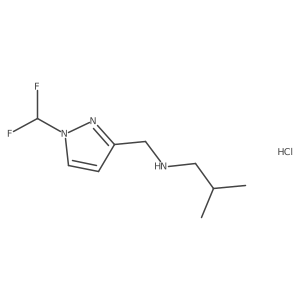 {[1-(difluoromethyl)-1H-pyrazol-3-yl]methyl}isobutylamine结构式