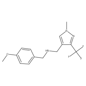 [(4-methoxyphenyl)methyl]({[1-methyl-3-(trifluoromethyl)-1H-pyrazol-4-yl]methyl})amine Structure