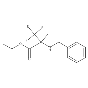 Ethyl 2-(benzylamino)-3,3,3-trifluoro-2-methylpropanoate结构式