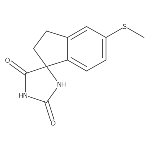 5'-(Methylthio)-2',3'-dihydrospiro[imidazolidine-4,1'-indene]-2,5-dione结构式