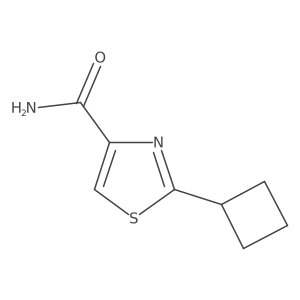 2-Cyclobutylthiazole-4-carboxamide结构式