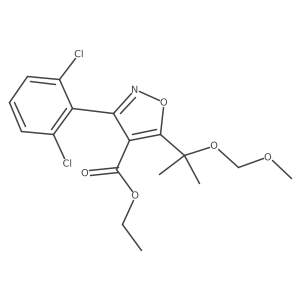 Ethyl 3-(2,6-dichlorophenyl)-5-(2-(methoxymethoxy)propan-2-yl)isoxazole-4-carboxylate Structure