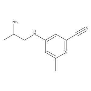 2-Pyridinecarbonitrile, 4-[(2-aminopropyl)amino]-6-methyl-结构式