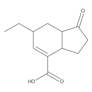 6-ethyl-1-oxo-2,3,3a,6,7,7a-hexahydro-1H-indene-4-carboxylic acid Structure