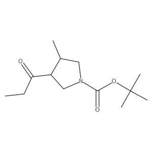 Tert-butyl 3-methyl-4-propanoylpyrrolidine-1-carboxylate Structure