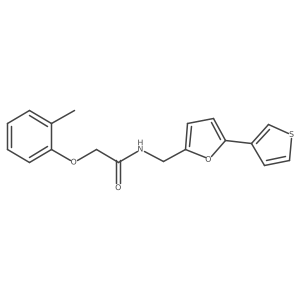 N-((5-(thiophen-3-yl)furan-2-yl)methyl)-2-(o-tolyloxy)acetamide结构式