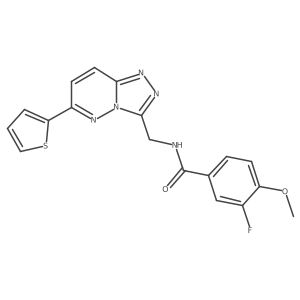 3-fluoro-4-methoxy-N-((6-(thiophen-2-yl)-[1,2,4]triazolo[4,3-b]pyridazin-3-yl)methyl)benzamide Structure