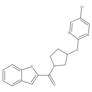 Benzo[b]thiophen-2-yl(3-((5-chloropyrimidin-2-yl)oxy)pyrrolidin-1-yl)methanone结构式