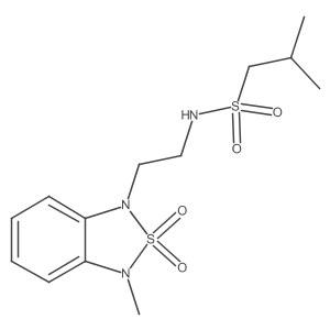 2-methyl-N-(2-(3-methyl-2,2-dioxidobenzo[c][1,2,5]thiadiazol-1(3H)-yl)ethyl)propane-1-sulfonamide Structure
