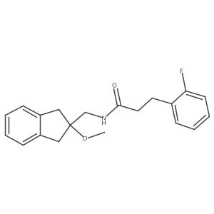 3-(2-fluorophenyl)-N-((2-methoxy-2,3-dihydro-1H-inden-2-yl)methyl)propanamide Structure