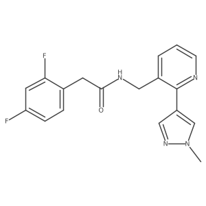 2-(2,4-difluorophenyl)-N-((2-(1-methyl-1H-pyrazol-4-yl)pyridin-3-yl)methyl)acetamide Structure