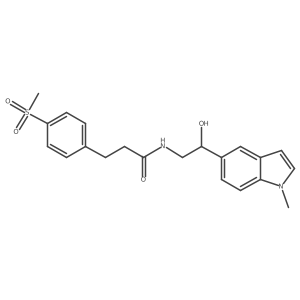 N-(2-hydroxy-2-(1-methyl-1H-indol-5-yl)ethyl)-3-(4-(methylsulfonyl)phenyl)propanamide结构式