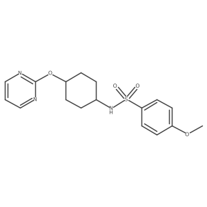 4-methoxy-N-((1r,4r)-4-(pyrimidin-2-yloxy)cyclohexyl)benzenesulfonamide结构式