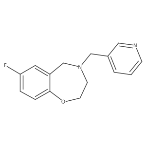 7-Fluoro-4-(pyridin-3-ylmethyl)-2,3,4,5-tetrahydrobenzo[f][1,4]oxazepine结构式