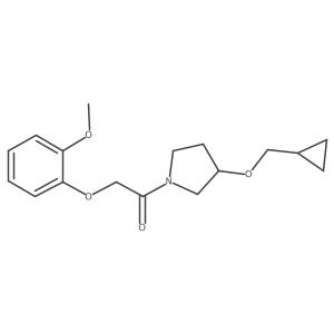 1-(3-(Cyclopropylmethoxy)pyrrolidin-1-yl)-2-(2-methoxyphenoxy)ethanone结构式