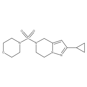4-((2-cyclopropyl-6,7-dihydropyrazolo[1,5-a]pyrazin-5(4H)-yl)sulfonyl)morpholine Structure