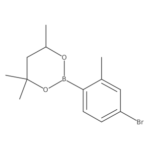 2-(4-Bromo-2-methylphenyl)-4,4,6-trimethyl-1,3,2-dioxaborinane结构式
