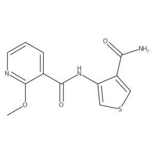 N-(4-carbamoylthiophen-3-yl)-2-methoxypyridine-3-carboxamide Structure