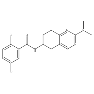 5-bromo-2-chloro-N-[2-(dimethylamino)-5,6,7,8-tetrahydroquinazolin-6-yl]benzamide Structure