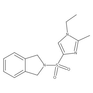 2-[(1-ethyl-2-methyl-1H-imidazol-4-yl)sulfonyl]-2,3-dihydro-1H-isoindole结构式