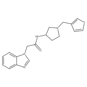 2-(1H-1,3-benzodiazol-1-yl)-N-{1-[(thiophen-3-yl)methyl]pyrrolidin-3-yl}acetamide Structure