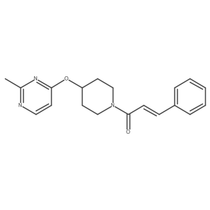 (E)-1-(4-((2-methylpyrimidin-4-yl)oxy)piperidin-1-yl)-3-phenylprop-2-en-1-one结构式