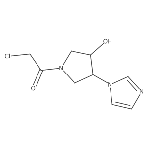 2-chloro-1-(3-hydroxy-4-(1H-imidazol-1-yl)pyrrolidin-1-yl)ethan-1-one Structure
