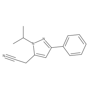 2-(1-isopropyl-3-phenyl-1H-pyrazol-5-yl)acetonitrile Structure