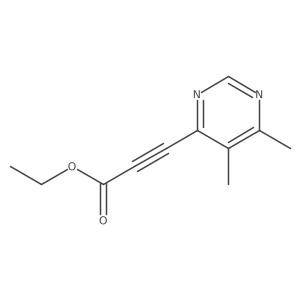 Ethyl 3-(5,6-dimethylpyrimidin-4-yl)prop-2-ynoate结构式