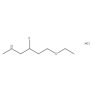 (4-Ethoxy-2-fluorobutyl)(methyl)amine hydrochloride结构式