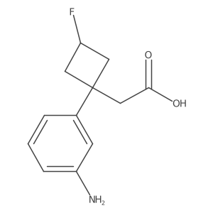 2-[(1s,3r)-1-(3-Aminophenyl)-3-fluorocyclobutyl]acetic acid结构式