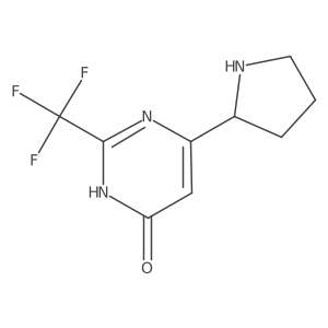 6-(Pyrrolidin-2-yl)-2-(trifluoromethyl)pyrimidin-4-ol结构式