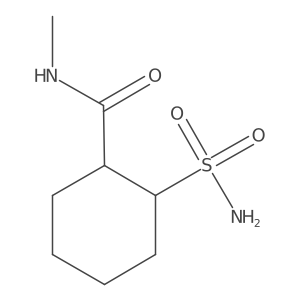 rac-(1R,2R)-N-methyl-2-sulfamoylcyclohexane-1-carboxamide结构式