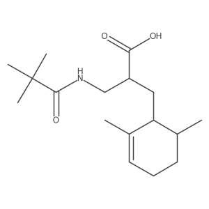 2-[(2,6-Dimethylcyclohex-2-en-1-yl)methyl]-3-(2,2-dimethylpropanamido)propanoic acid Structure