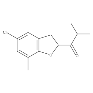 1-(5-Chloro-7-methyl-2,3-dihydro-1-benzofuran-2-yl)-2-methylpropan-1-one Structure
