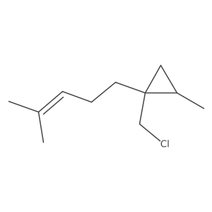 1-(Chloromethyl)-2-methyl-1-(4-methylpent-3-en-1-yl)cyclopropane Structure