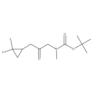 tert-butyl N-[3-(2,2-difluorocyclopropyl)-2-oxopropyl]-N-methylcarbamate Structure