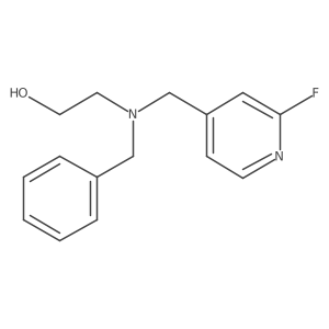 2-{Benzyl[(2-fluoropyridin-4-yl)methyl]amino}ethan-1-ol结构式