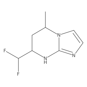 7-(difluoromethyl)-5-methyl-5H,6H,7H,8H-imidazo[1,2-a]pyrimidine结构式