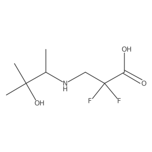 2,2-Difluoro-3-[(3-hydroxy-3-methylbutan-2-yl)amino]propanoic acid Structure