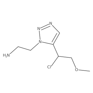 2-[5-(1-chloro-2-methoxyethyl)-1H-1,2,3-triazol-1-yl]ethan-1-amine Structure