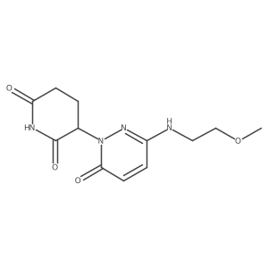 3-{3-[(2-Methoxyethyl)amino]-6-oxo-1,6-dihydropyridazin-1-yl}piperidine-2,6-dione Structure