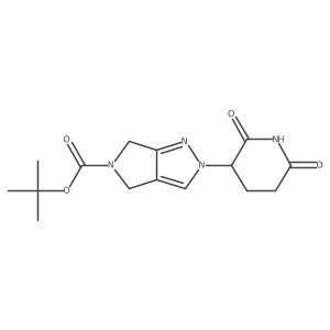 tert-butyl 2-(2,6-dioxopiperidin-3-yl)-2,6-dihydropyrrolo[3,4-c]pyrazole-5(4H)-carboxylate Structure