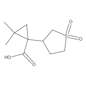 1-(1,1-Dioxo-1lambda6-thiolan-3-yl)-2,2-dimethylcyclopropane-1-carboxylic acid Structure