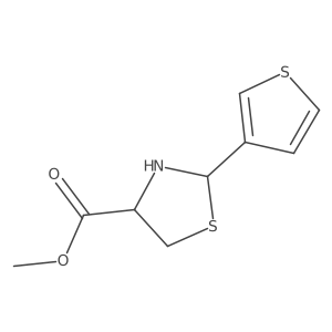 Methyl 2-thiophen-3-yl-1,3-thiazolidine-4-carboxylate结构式