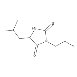 (5S)-3-(2-fluoroethyl)-5-(2-methylpropyl)-2-sulfanylideneimidazolidin-4-one Structure