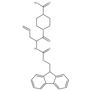 1-[2-({[(9H-fluoren-9-yl)methoxy]carbonyl}amino)pent-4-enoyl]piperidine-4-carboxylic acid结构式