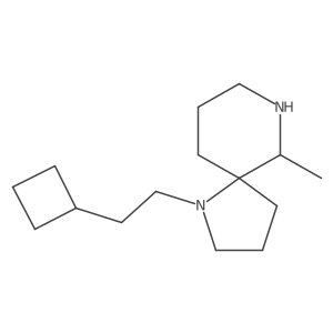 1-(2-Cyclobutylethyl)-6-methyl-1,7-diazaspiro[4.5]decane结构式