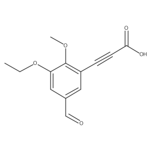 3-(3-Ethoxy-5-formyl-2-methoxyphenyl)prop-2-ynoic acid结构式